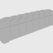 3D modeli Yedek kulübesi NAPOLEON BENCH (225x55xh45) - önizleme