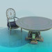 3d model Table and chair set - preview