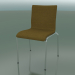3d model Chair with four legs and extra width, fabric upholstery, padded (121) - preview