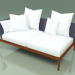 modello 3D Modulo divano destro 004 (Metal Rust, Batyline Blue) - anteprima