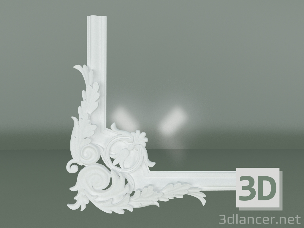 3D Modell Stuckdekorationselement ED020-4 - Vorschau
