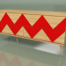 3d model Chest of drawers Granny Woo (red, light veneer) - preview