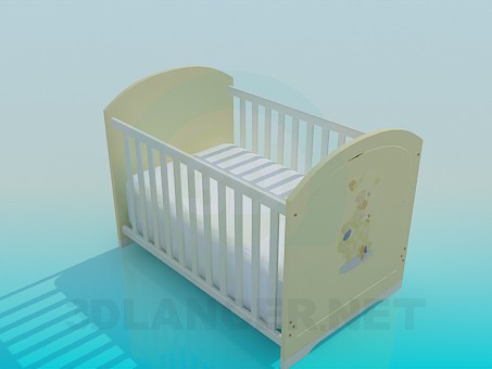 3d model Bed for baby - preview
