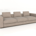 3d model 3-seater sofa (E224) - preview
