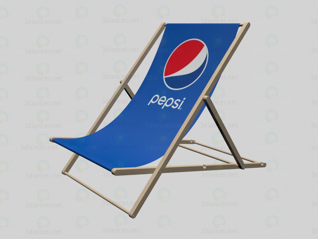 Silla de playa Pepsi 3D modelo Compro - render Silla de playa Pepsi 3D modelo Compro - render