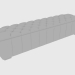 3D modeli Yedek kulübesi NAPOLEON BENCH (245x55xh45) - önizleme