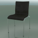 3d model Chair with four legs and extra width, with leather upholstery, padded (121) - preview