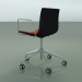 3D modeli Sandalye 0384 (5 tekerlekli, kolçaklı, LU1, ön kaplamalı, PO00109) - önizleme