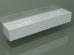 Washbasin with drawers (06UCВ2421, Glacier White C01, L 240, P 50, H 36 cm)