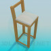 Modelo 3d Cadeira de Papa de madeira - preview