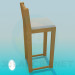 3D modeli Ahşap mama sandalyesi - önizleme