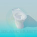 modèle 3D Siège de toilettes sans couvercle - preview