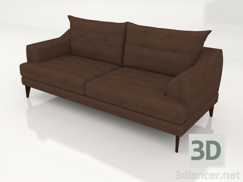 3d model Island straight 3-seater sofa - preview