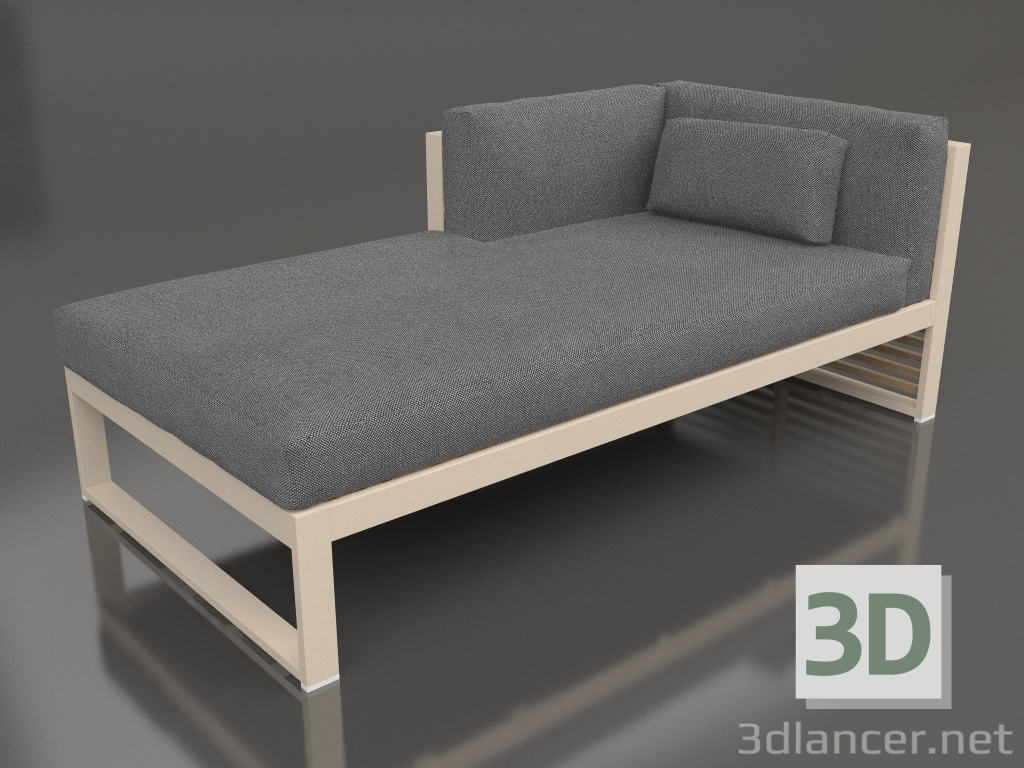 3D modeli Modüler kanepe, sol bölüm 2 (Kum) - önizleme