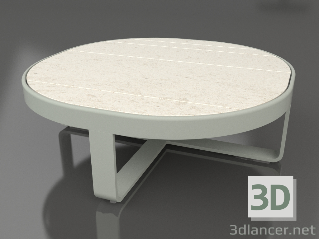 3D Modell Runder Couchtisch Ø90 (DEKTON Danae, Zementgrau) - Vorschau