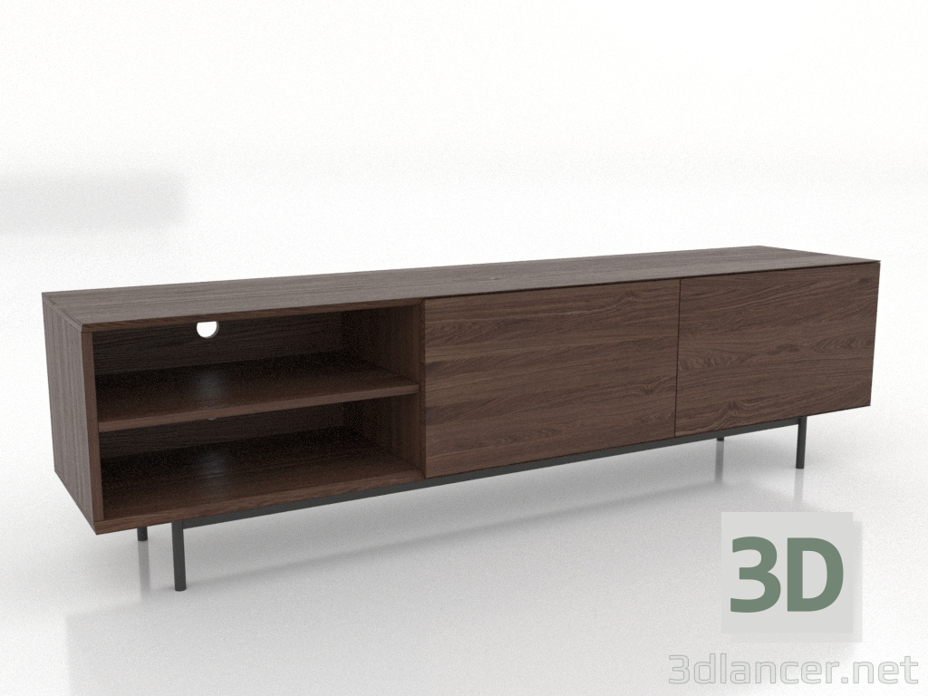 3D modeli TV dolabı 1 1800 mm (koyu ceviz) - önizleme 3D modeli TV dolabı 1 1800 mm (koyu ceviz) - önizleme