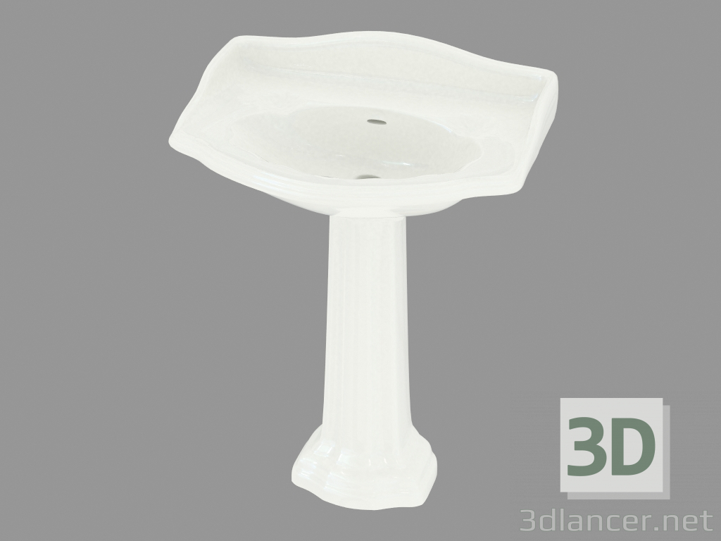 modèle 3D lavabo Oxford - preview