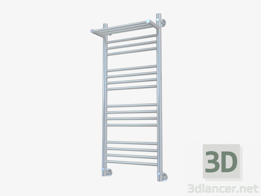 3d model Heated towel rail Bohemia with a shelf (1000x400) - preview