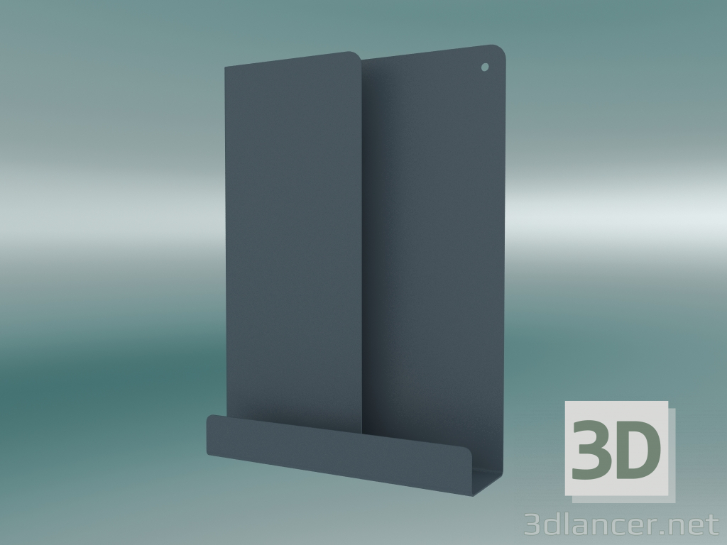 modello 3D Ripiano ripiegato (29,5x40 cm, blu-grigio) - anteprima