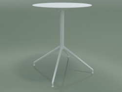 Table ronde 5743 (H 72,5 - Ø59 cm, dépliée, Blanc, V12)