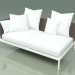 modello 3D Modulo divano destro 004 (Metal Milk, Batyline Brown) - anteprima