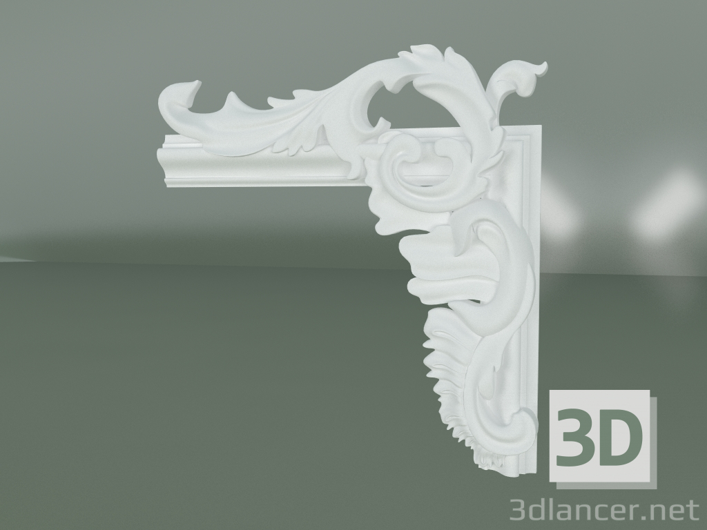 3D modeli Alçı dekorasyon elemanı ED023-2 - önizleme