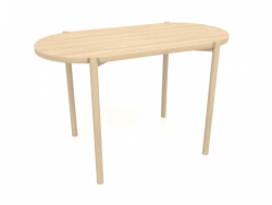 Dining table DT 08 (straight end) (1200x624x754, wood white)
