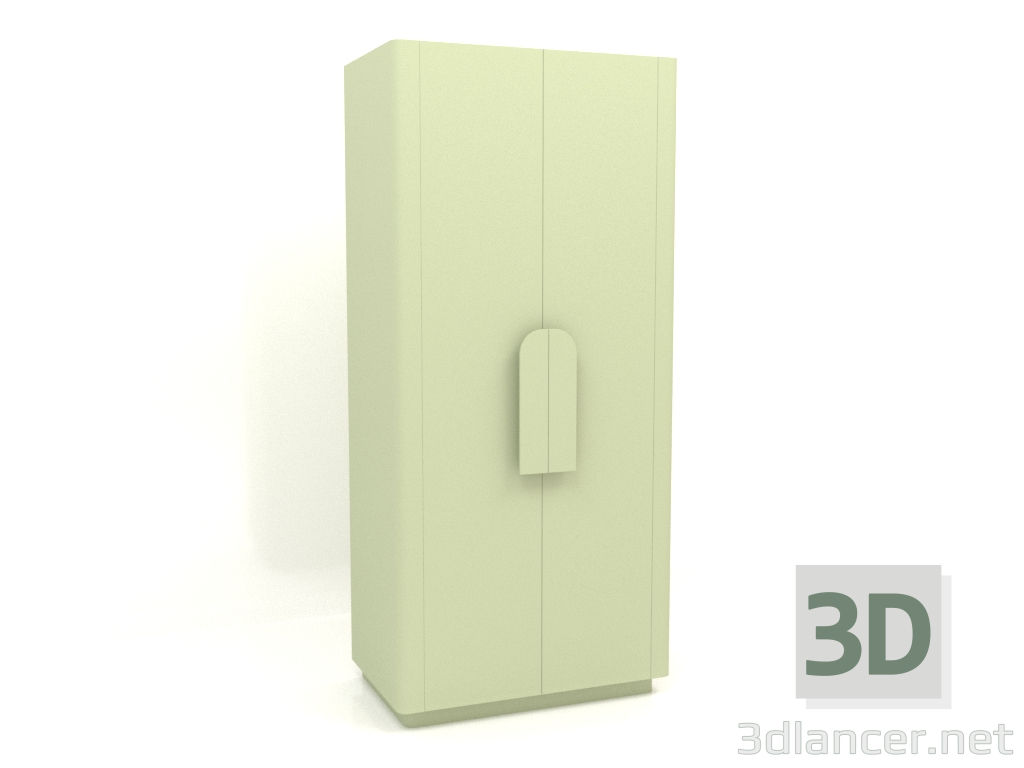 modello 3D Armadio MW 04 vernice (opzione 2, 1000x650x2200, verde chiaro) - anteprima