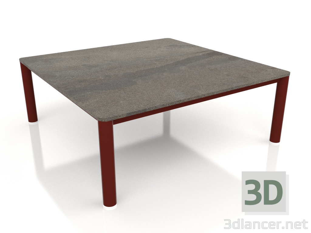 modello 3D Tavolino 94×94 (Rosso vino, DEKTON Radium) - anteprima