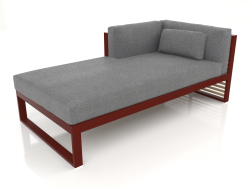 Modular sofa, section 2 left (Wine red)