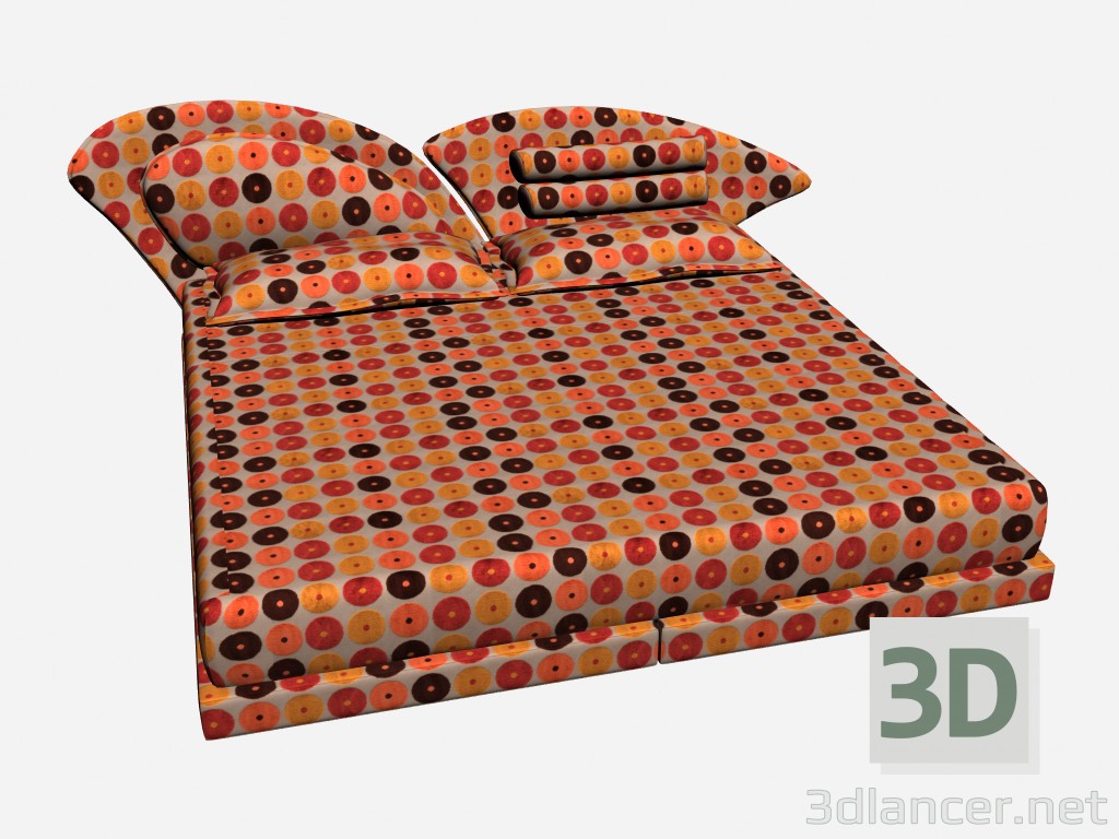 3D Modell Doppel Bett AIRON - Vorschau