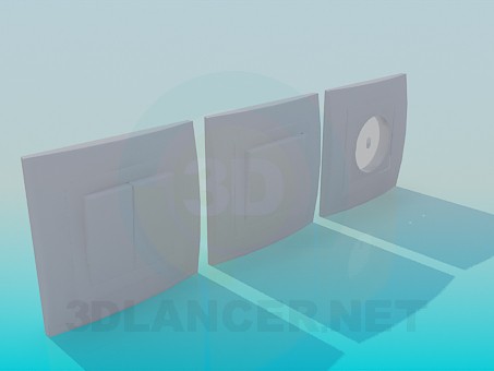 3d model Cords and switches - preview