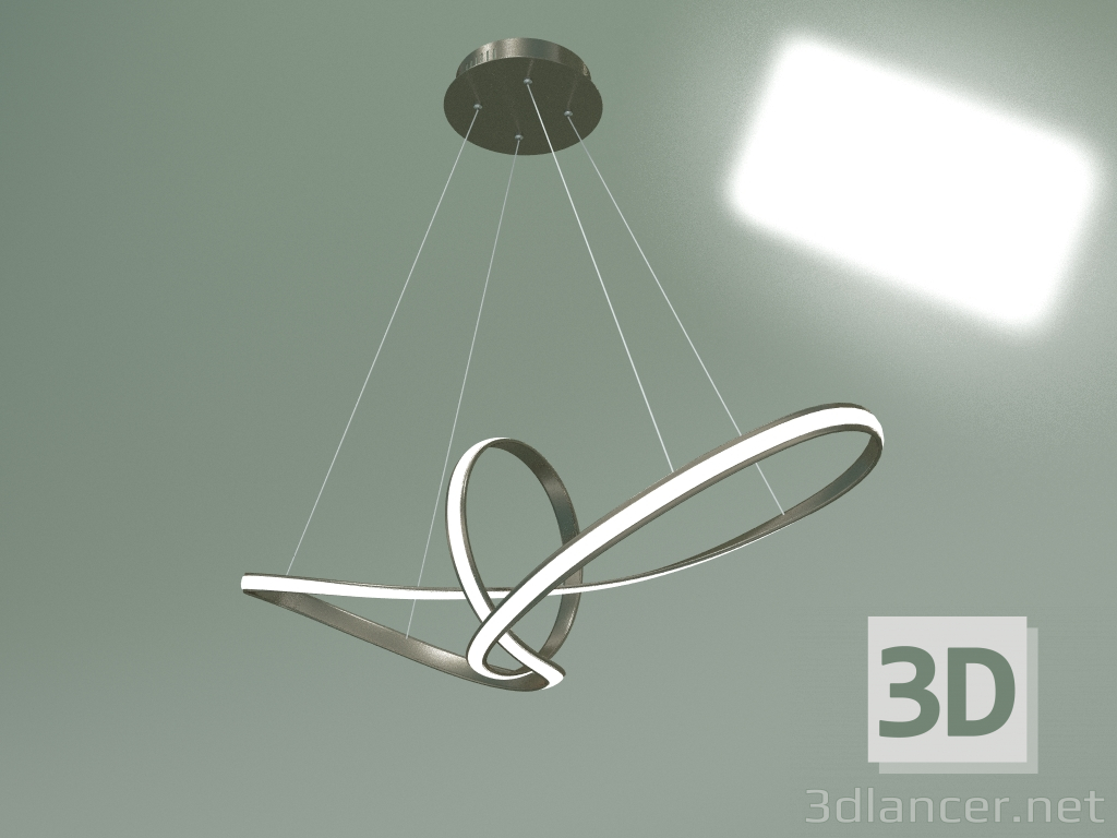 modello 3D Lampada a sospensione 90174-1 (nichel satinato) - anteprima