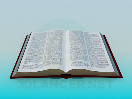 3d model Open book - preview