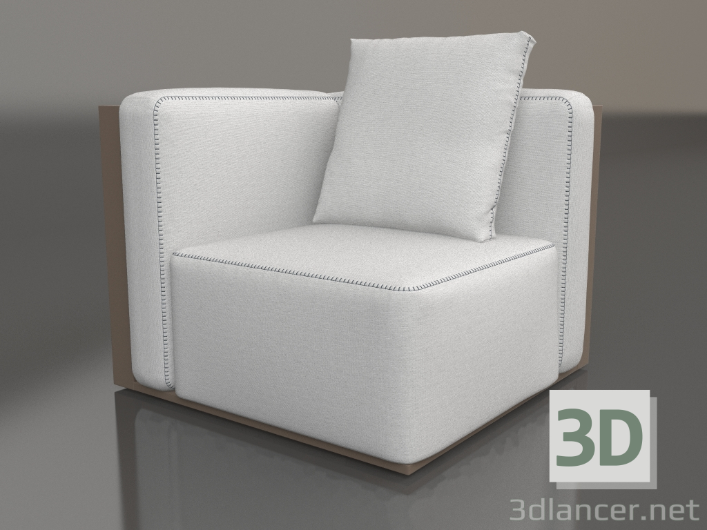 modèle 3D Module canapé, section 6 (Bronze) - preview
