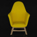 modèle 3D chaise jaune - preview