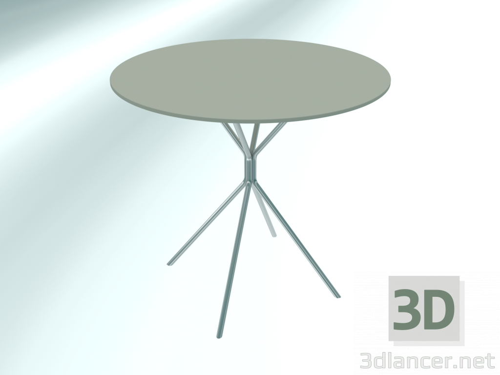 modello 3D Tavolo tondo medio (RH20 cromato G3, Ø800 mm, H740 mm) - anteprima