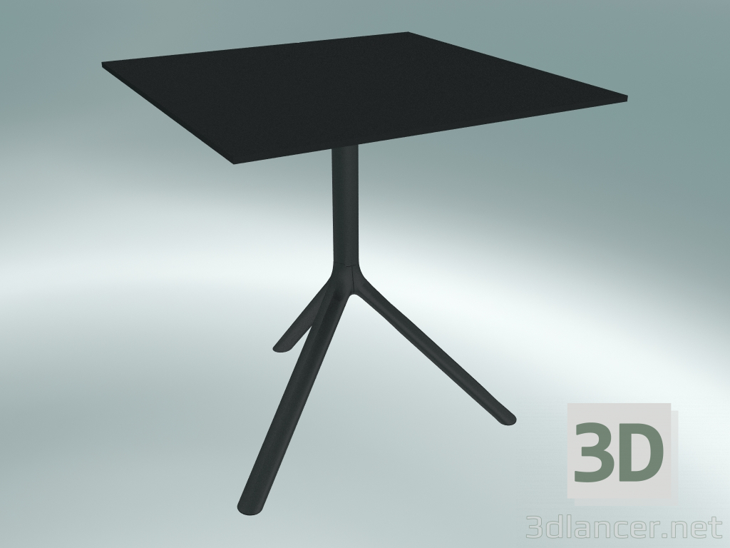 3 डी मॉडल टेबल MIURA (9580-01 (70x70cm), H 73cm, काला, काला) - पूर्वावलोकन