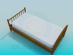 Одноместная кровать с матрасом