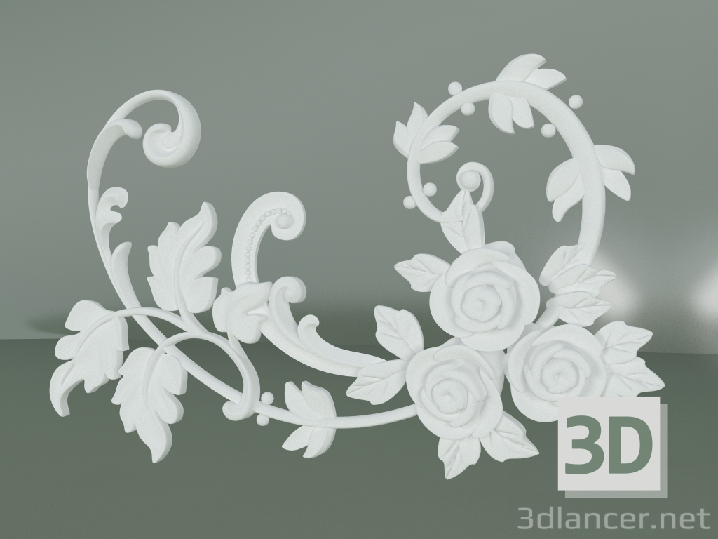 3d model Stucco decoration element ED026 - preview