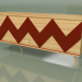 3D Modell Kommode Granny Woo (burgunderrot, helles Furnier) - Vorschau
