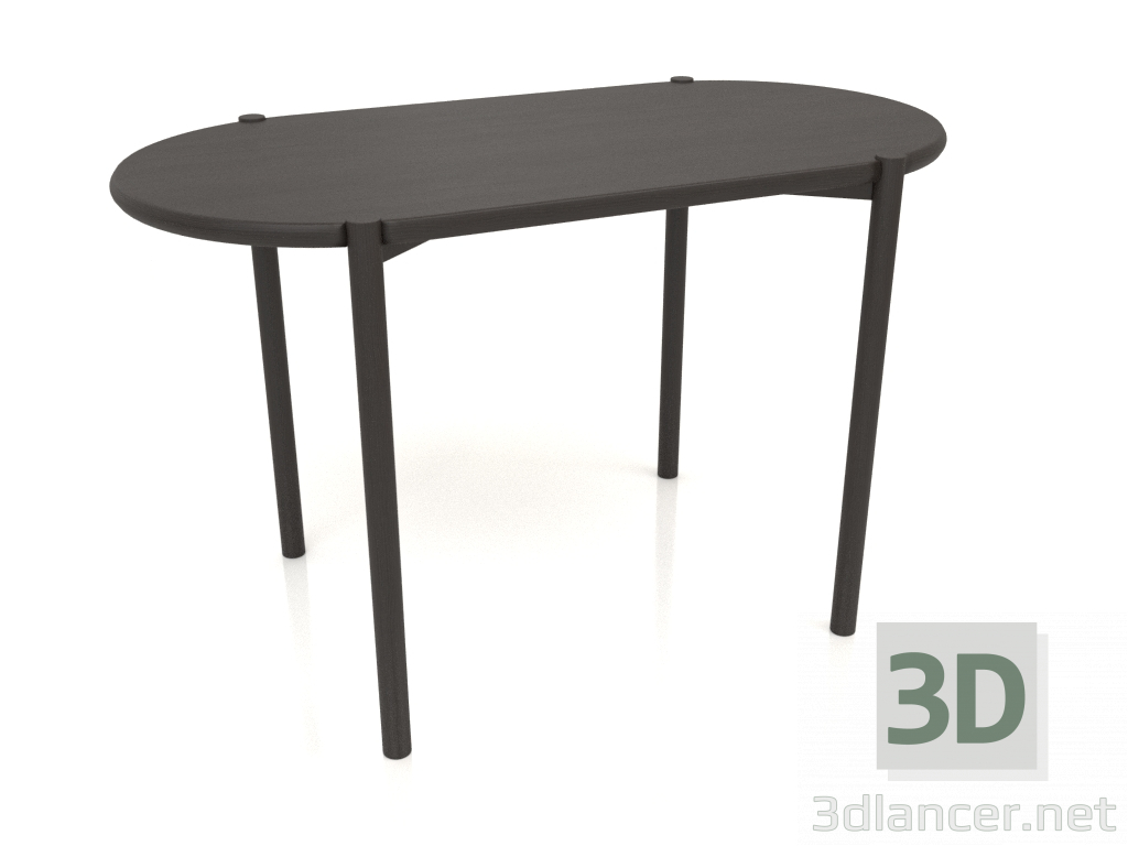 3d model Dining table DT 08 (rounded end) (1215x624x754, wood brown dark) - preview