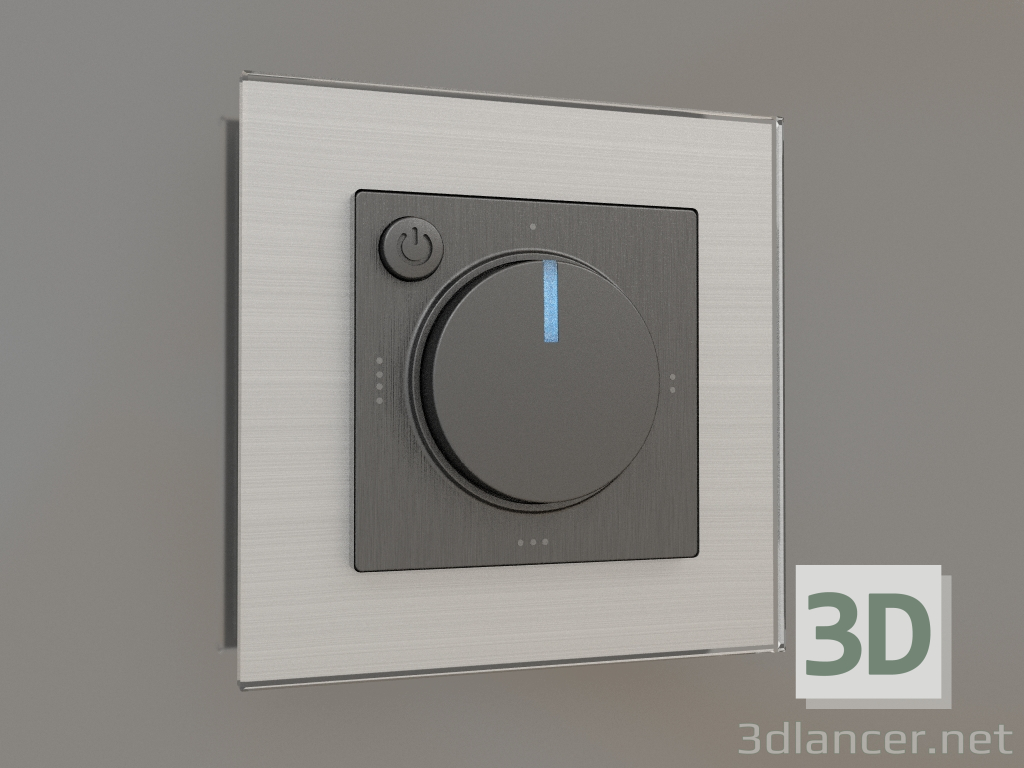 3d model Electromechanical thermostat for underfloor heating (corrugated graphite) - preview