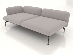 Módulo de sofá de 2,5 plazas de fondo con reposabrazos 85 a la izquierda (revestimiento de cuero en 