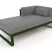 3d model Modular sofa, section 2 left (Bottle green) - preview