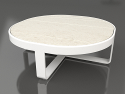 गोल कॉफ़ी टेबल Ø90 (डेकटन डैने, सफ़ेद)