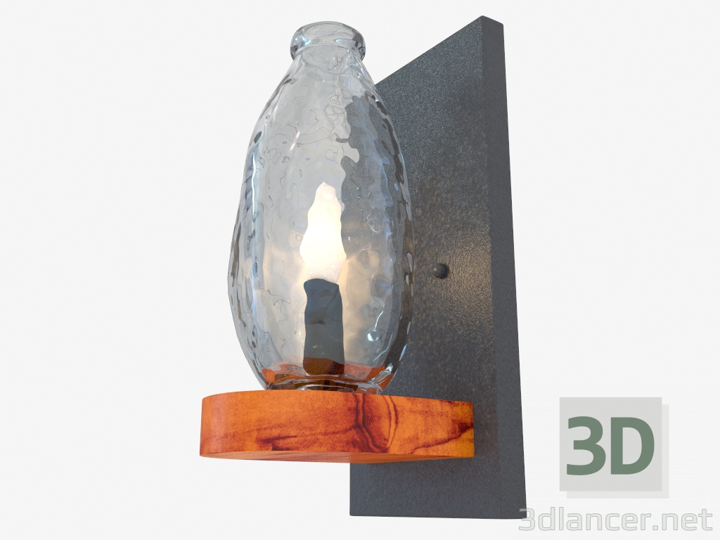 3D Modell Wandleuchte FLASK (H100-01-R) - Vorschau