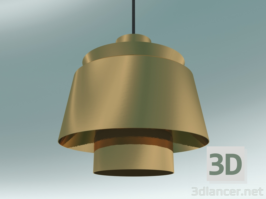3D Modell Pendelleuchte Utzon (JU1, Ø22cm, H 23cm, Messing poliert) - Vorschau