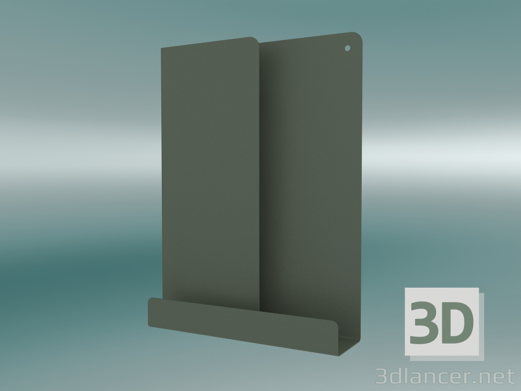 modello 3D Ripiano ripiegato (29,5x40 cm, oliva) - anteprima