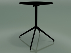 Runder Tisch 5743 (H 72,5 - Ø 59 cm, entfaltet, schwarz, V39)